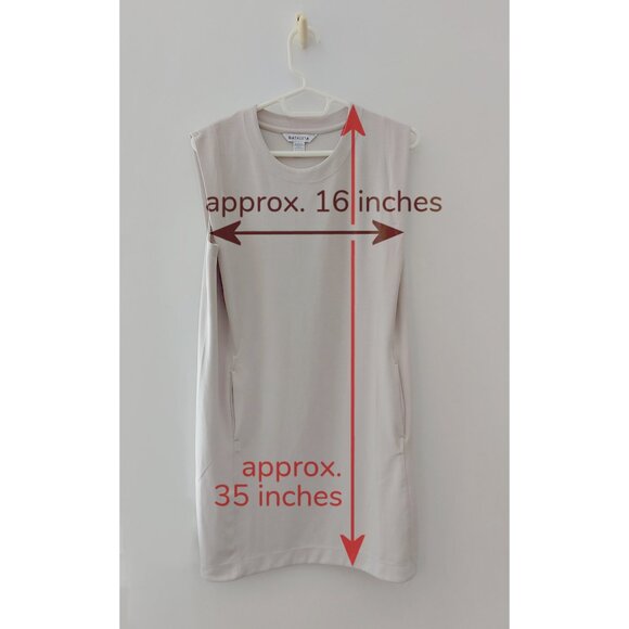 Athleta Seasoft Tank Dress S petite SP in abalone grey (bone beige tone) casual - Picture 8 of 11